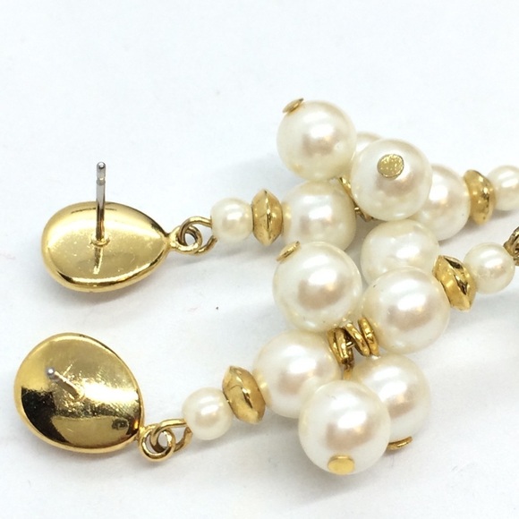 3/$30 VINTAGE 80S RUNWAY FAUX PEARL EARRINGS DROP DANGLE BAUBLE TEARDROP - Picture 7 of 14